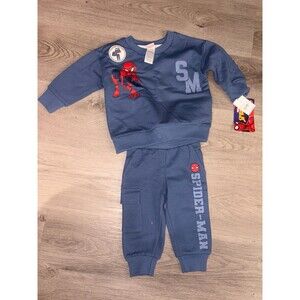 Baby Boys 12 Month Spider-Man  2 pc sweatsuit NWT Sweatshirt Sweatpants